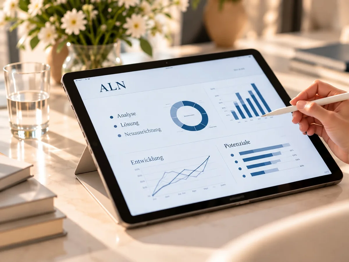 ALN-Auswertung auf einem Tablet